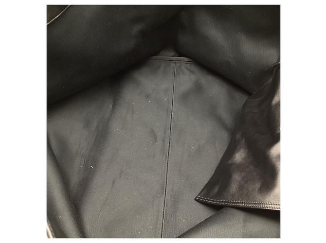 Autre Marque Saint Laurent Rive Gauche Maxi Tote Bag aus schwarzem Leder - Ansicht 15