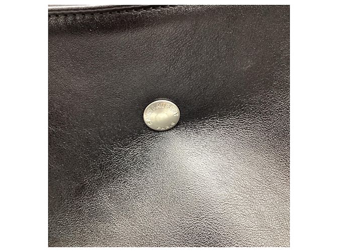 Autre Marque Saint Laurent Rive Gauche Maxi Tote Bag aus schwarzem Leder - Ansicht 16