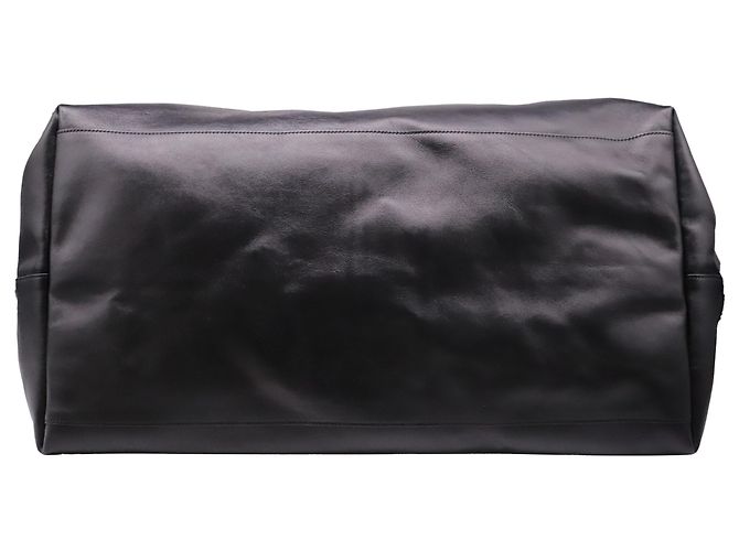 Autre Marque Saint Laurent Rive Gauche Maxi Tote Bag aus schwarzem Leder - Ansicht 6