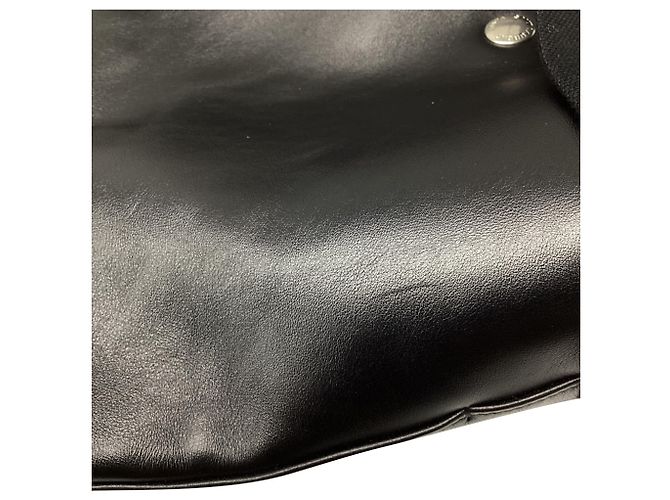 Autre Marque Saint Laurent Rive Gauche Maxi Tote Bag aus schwarzem Leder - Ansicht 7