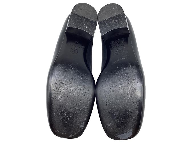 Timeless Mocassini Chanel CC Chain in pelle nera Nero - vista 6