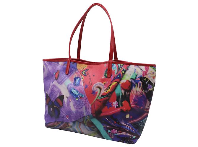 Etro Shopper mit Schmetterlings-Print aus multicoloured beschichtetem Canvas Mehrfarben - Ansicht 2