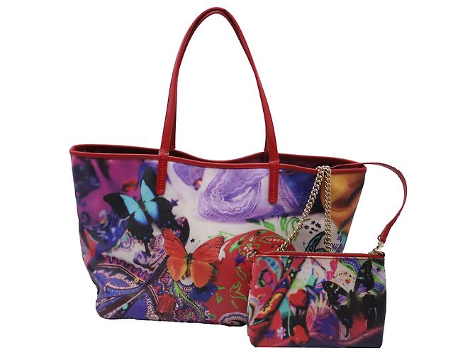 Etro Shopper mit Schmetterlings-Print aus multicoloured beschichtetem Canvas Mehrfarben - Ansicht 5