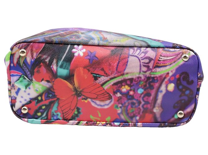 Etro Shopper mit Schmetterlings-Print aus multicoloured beschichtetem Canvas Mehrfarben - Ansicht 6