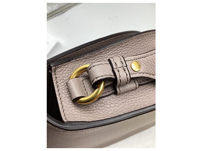Borsa a tracolla Chloé Marcie Small in pelle di vitello beige Grigio - vista 12