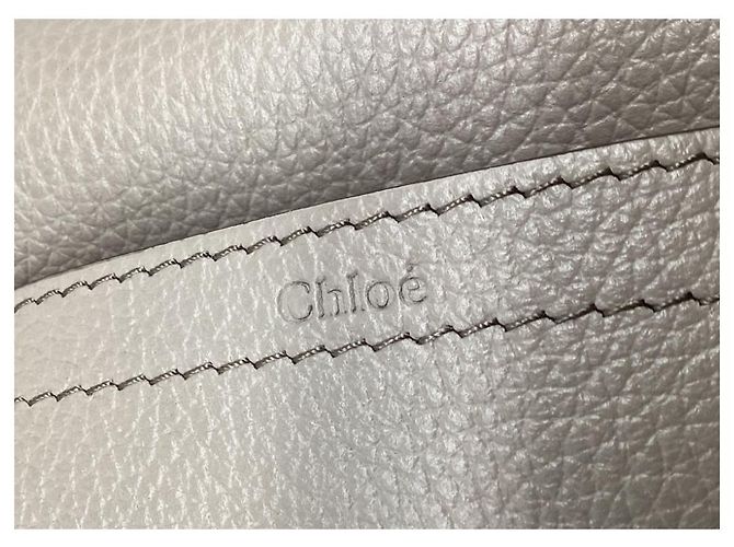 Borsa a tracolla Chloé Marcie Small in pelle di vitello beige Grigio - vista 16