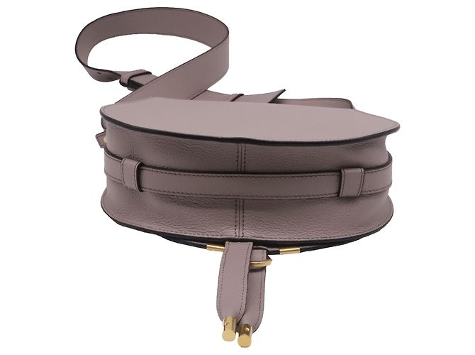 Borsa a tracolla Chloé Marcie Small in pelle di vitello beige Grigio - vista 6