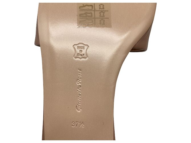 Sandali slide decorati Gianvito Rossi in pelle di agnello Beige - vista 10