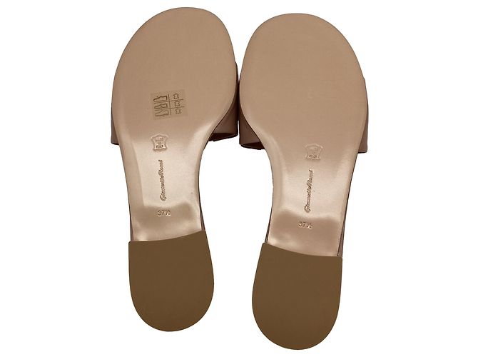 Sandali slide decorati Gianvito Rossi in pelle di agnello Beige - vista 9