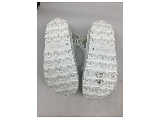 Sandali platform Gucci Horsebit in gomma bianca - vista 10