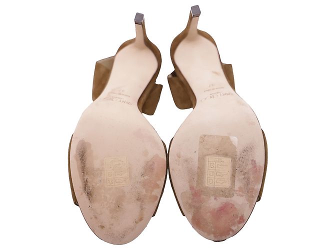 Sandali Slingback Jimmy Choo in camoscio marrone - vista 9