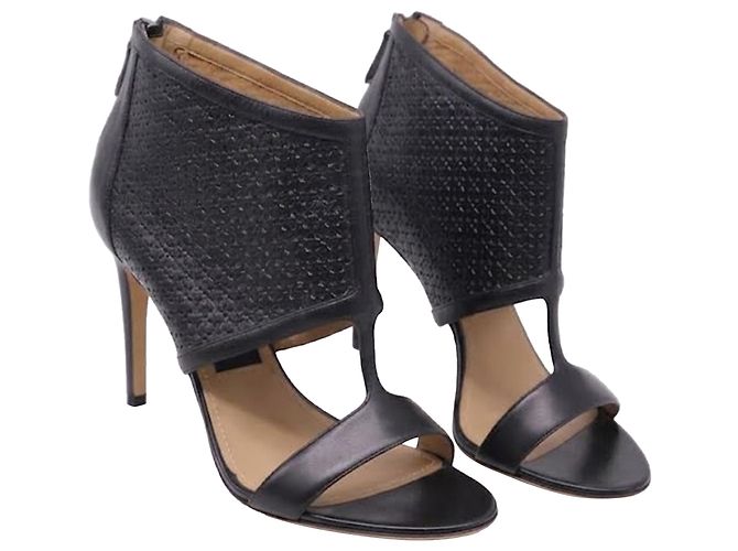 Salvatore Ferragamo Décolleté Pacella aperte Salvatorre Ferragamo in pelle nera Nero - vista 3