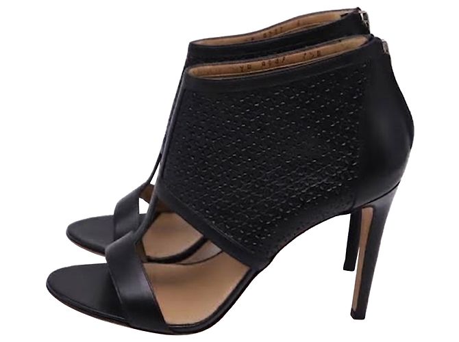 Salvatore Ferragamo Décolleté Pacella aperte Salvatorre Ferragamo in pelle nera Nero - vista 4