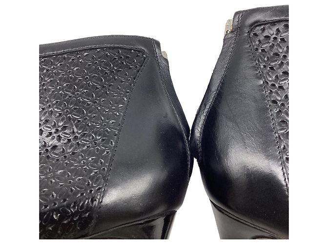 Salvatore Ferragamo Décolleté Pacella aperte Salvatorre Ferragamo in pelle nera Nero - vista 6