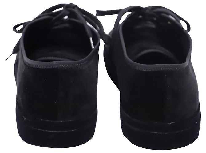 Classique Baskets Chanel en velours noir avec logo CC entrelacé - vue 5