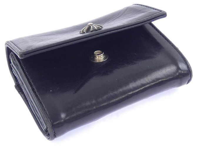 CHROME HEARTS TINY BJS Ledergeldbörse Schwarz - Ansicht 4