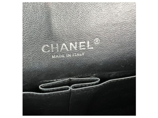 Borsa a tracolla Maxi Chanel Double Flap in pelle verniciata nera Nero - vista 10