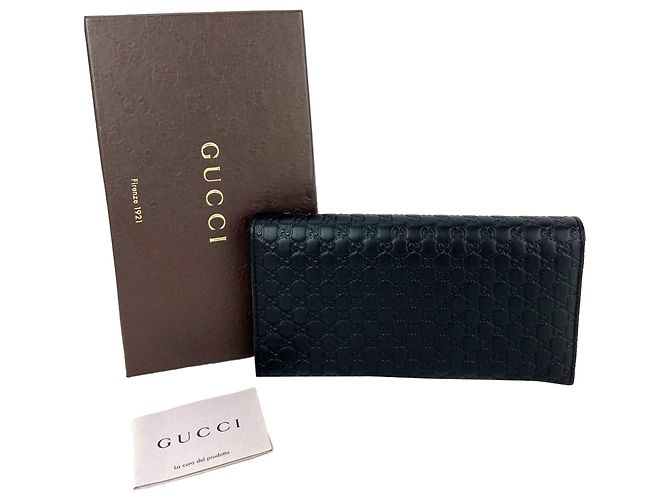 Portafoglio lungo Continental Gucci Micro Guccissima Nero - vista 2