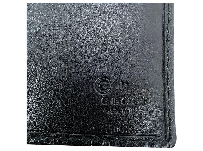 Portafoglio lungo Continental Gucci Micro Guccissima Nero - vista 8