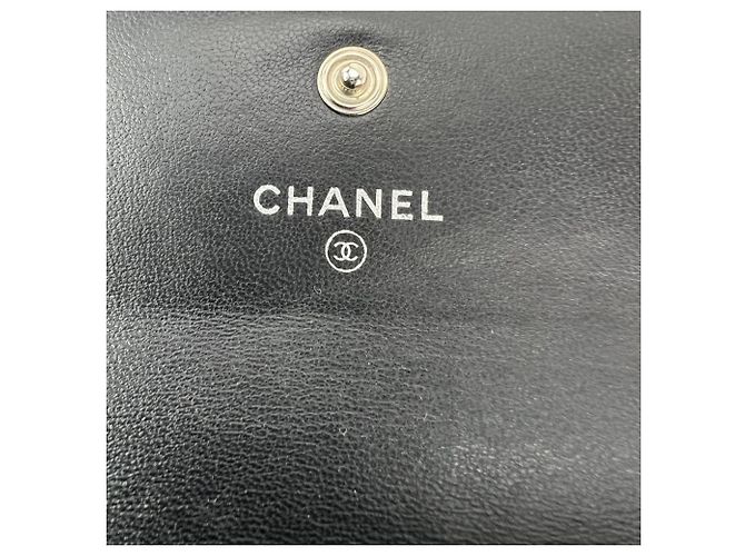 Cartera clutch larga Chanel Airline Triple CC Logo Negro - vista 4