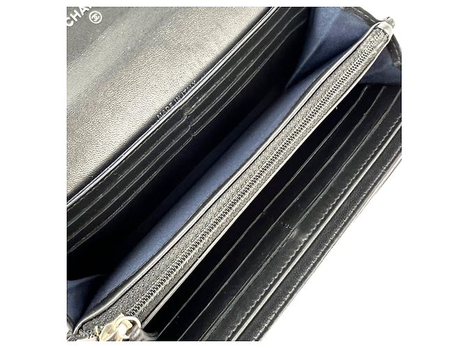 Cartera clutch larga Chanel Airline Triple CC Logo Negro - vista 9