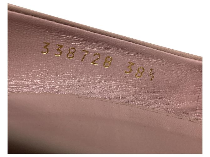 Décolleté classiche a punta Gucci in Nude Leather Marrone Carne - vista 7