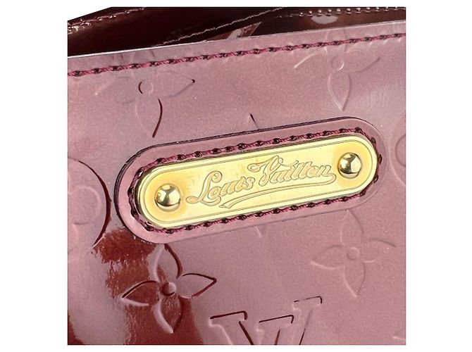Borsa Tote Louis Vuitton Wilshire MM Vernis Patent Leather Amarante - vista 5