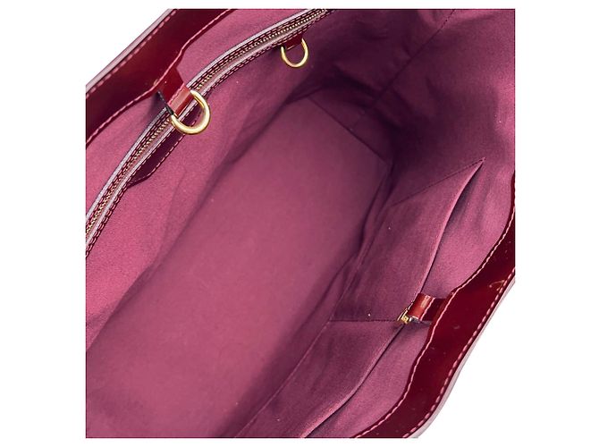 Borsa Tote Louis Vuitton Wilshire MM Vernis Patent Leather Amarante - vista 7