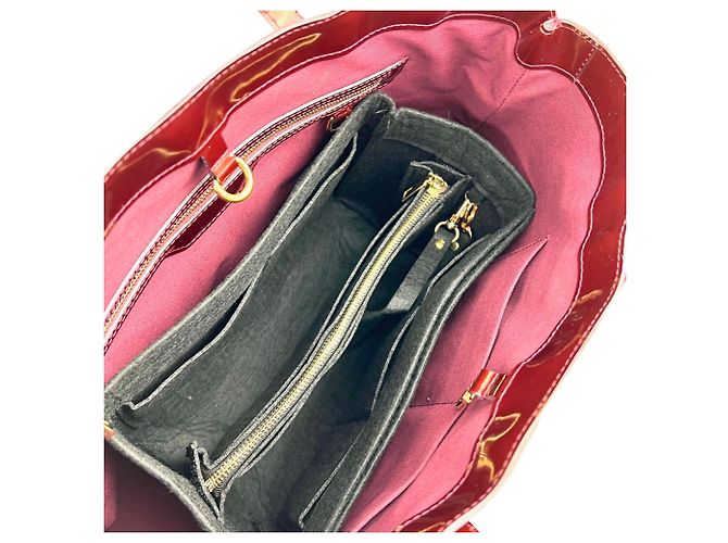 Borsa Tote Louis Vuitton Wilshire MM Vernis Patent Leather Amarante - vista 8