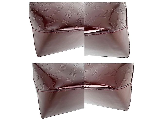 Borsa Tote Louis Vuitton Wilshire MM Vernis Patent Leather Amarante - vista 9