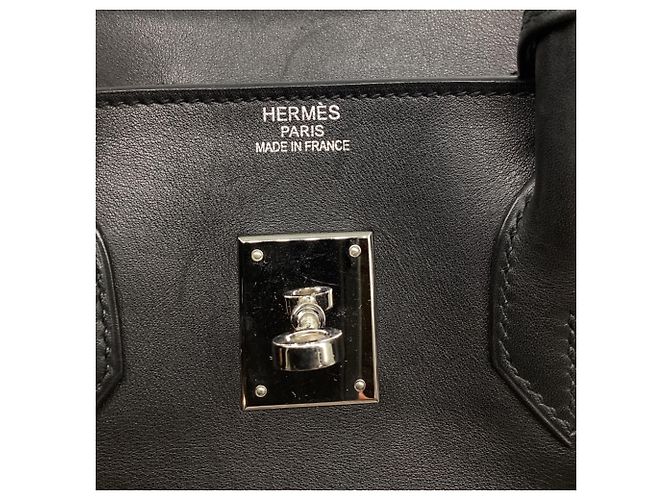 Borsa Hermès Birkin 35 in pelle di vitello nera Nero - vista 8