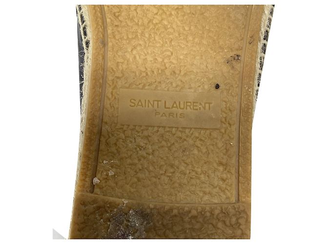 Sandali espadrilles Yves Saint Laurent in pelle nera - vista 2