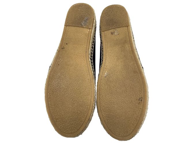 Sandali espadrilles Yves Saint Laurent in pelle nera - vista 3