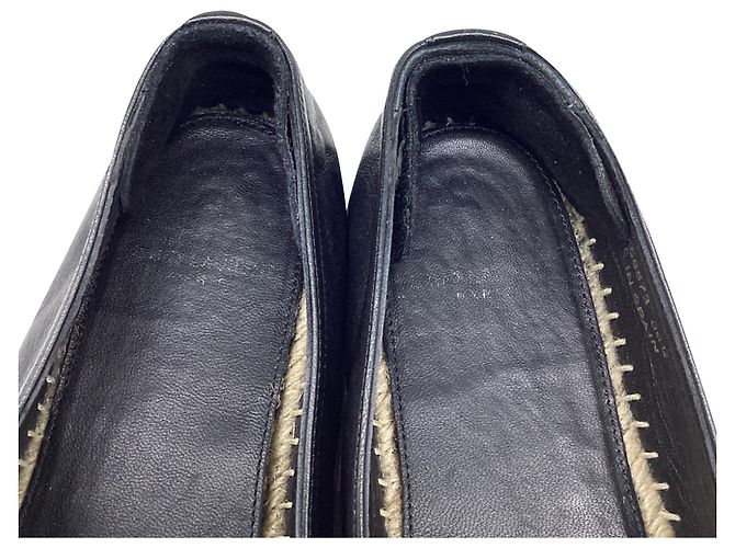 Sandali espadrilles Yves Saint Laurent in pelle nera - vista 6