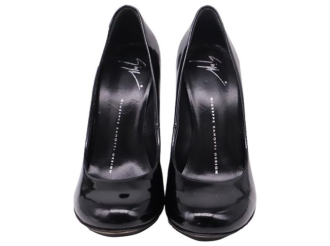 Giuseppe Zanotti Plateau-Pumps aus schwarzem Lackleder - Ansicht 2