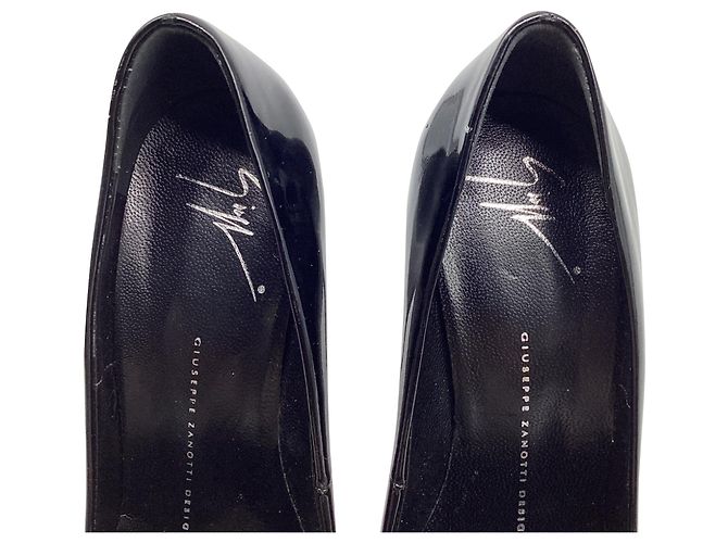 Giuseppe Zanotti Plateau-Pumps aus schwarzem Lackleder - Ansicht 8