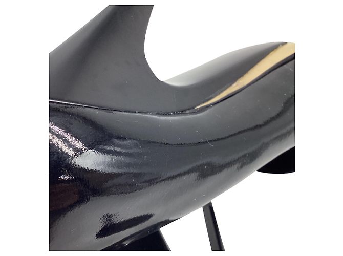 Giuseppe Zanotti Plateau-Pumps aus schwarzem Lackleder - Ansicht 9