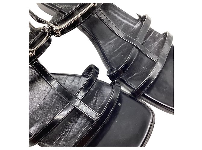 Sandali bassi Slim Horsebit Gucci in pelle nera - vista 9