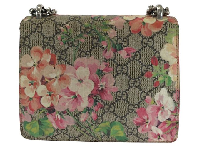Borsa Gucci Dionysus GG Blooms Supreme Canvas Marrone Beige - vista 2