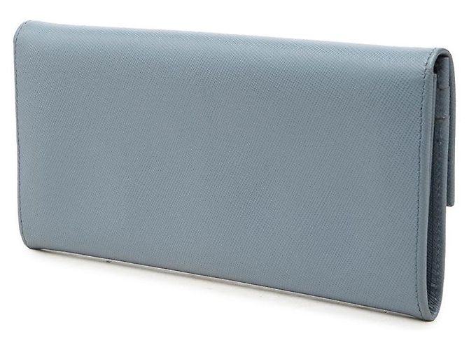 Prada Saffiano Langbeutel mit Dreiecks-Logo-Plakette Blau - Ansicht 2