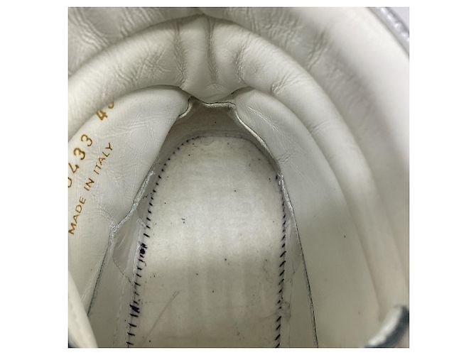 Autre Marque Sneakers alte Saint Laurent SL/10H in pelle argento - vista 10