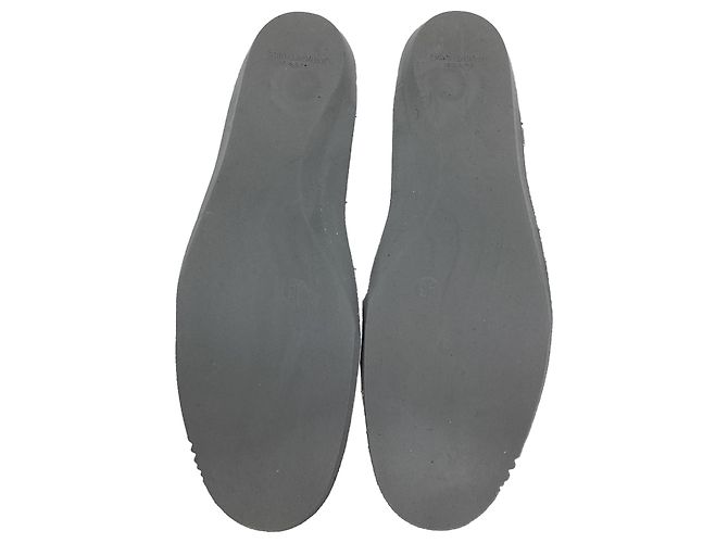 Autre Marque Sneakers alte Saint Laurent SL/10H in pelle argento - vista 8