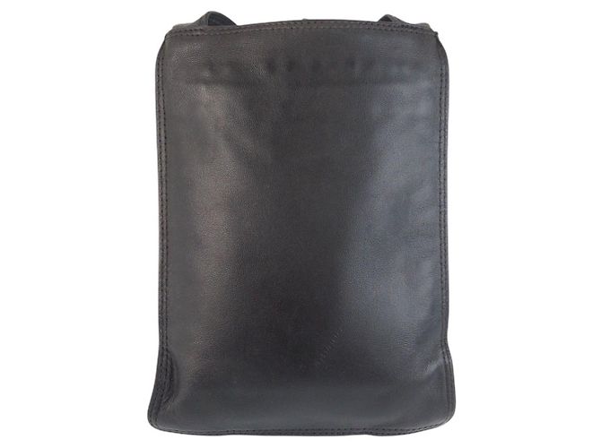 Chanel Vintage Schultertasche aus schwarzem Leder - Ansicht 2