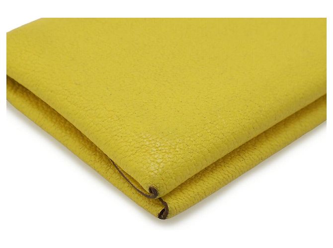 Hermès Portacarte e monete Hermes Calvi Duo Yellow Giallo - vista 3