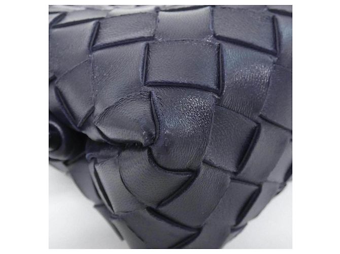 Borsa a tracolla in pelle Bottega Veneta Blu - vista 2