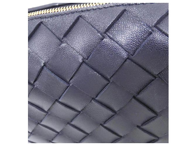 Borsa a tracolla in pelle Bottega Veneta Blu - vista 3