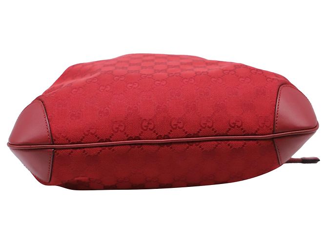 Borsa a secchiello a tracolla Gucci GG Monogram in tela Burgundy Rosso Bordò - vista 5