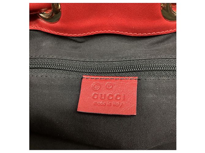 Borsa a secchiello a tracolla Gucci GG Monogram in tela Burgundy Rosso Bordò - vista 9
