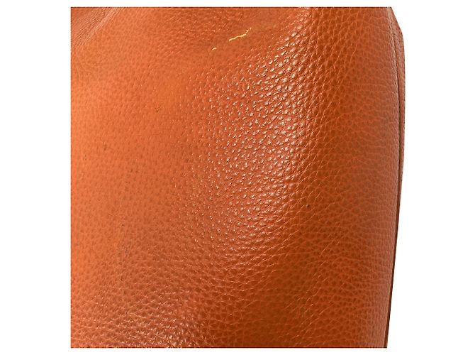 Tote Borsa Shopping Prada in pelle arancione - vista 18