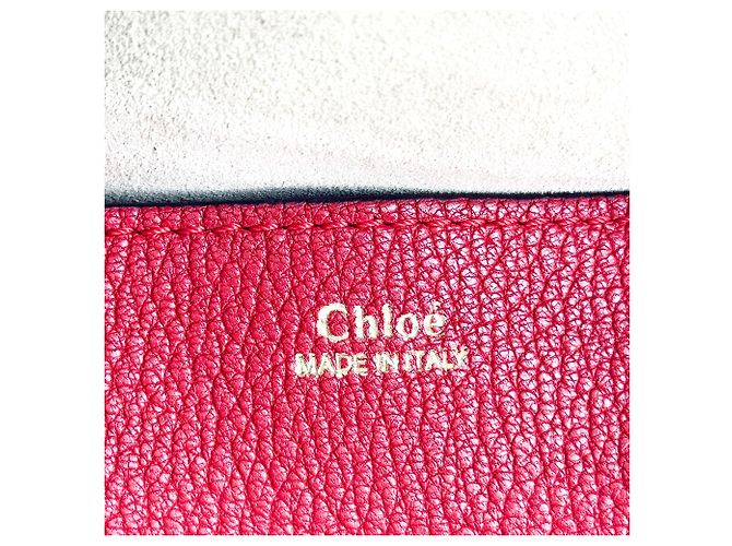Chloé Chloe Drew Leather Small Rosso - vista 6